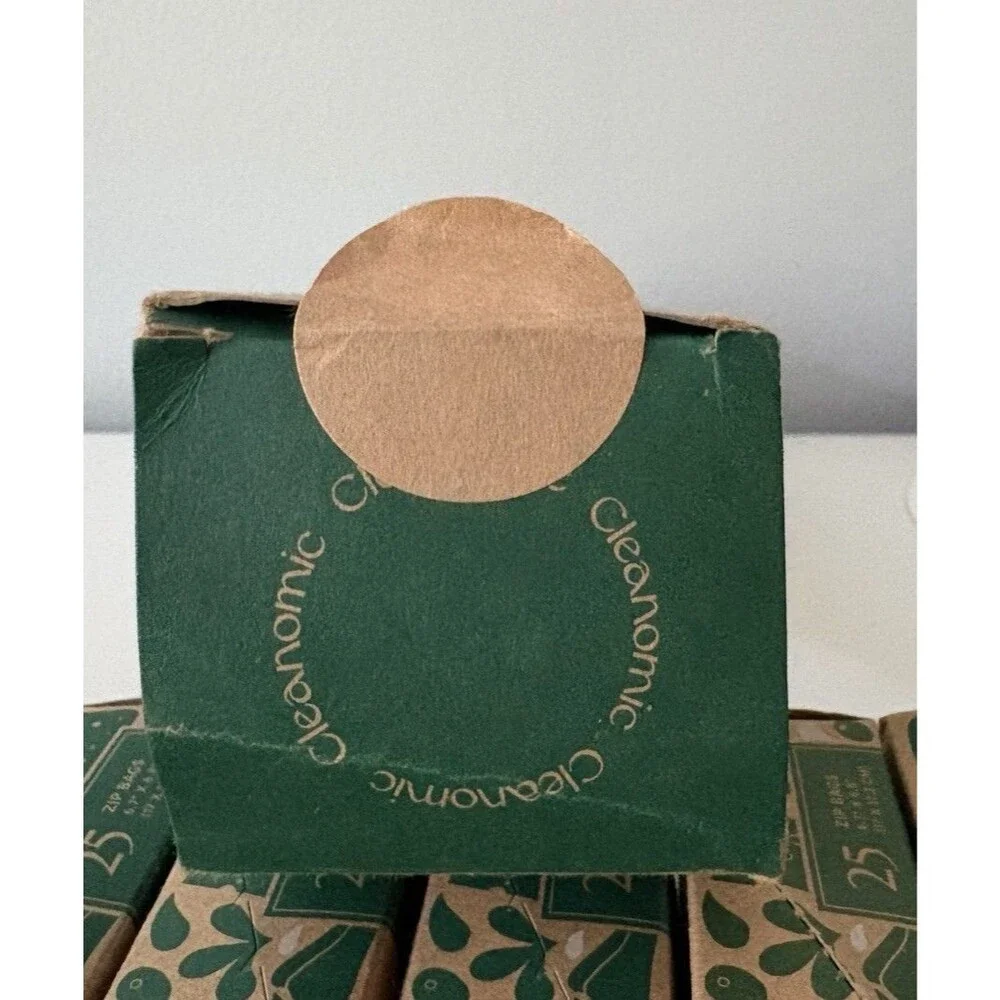 300 Cleanomic Compostable Zip Food Grade Bags 100 Snack 25 Gallon 175 Snack
